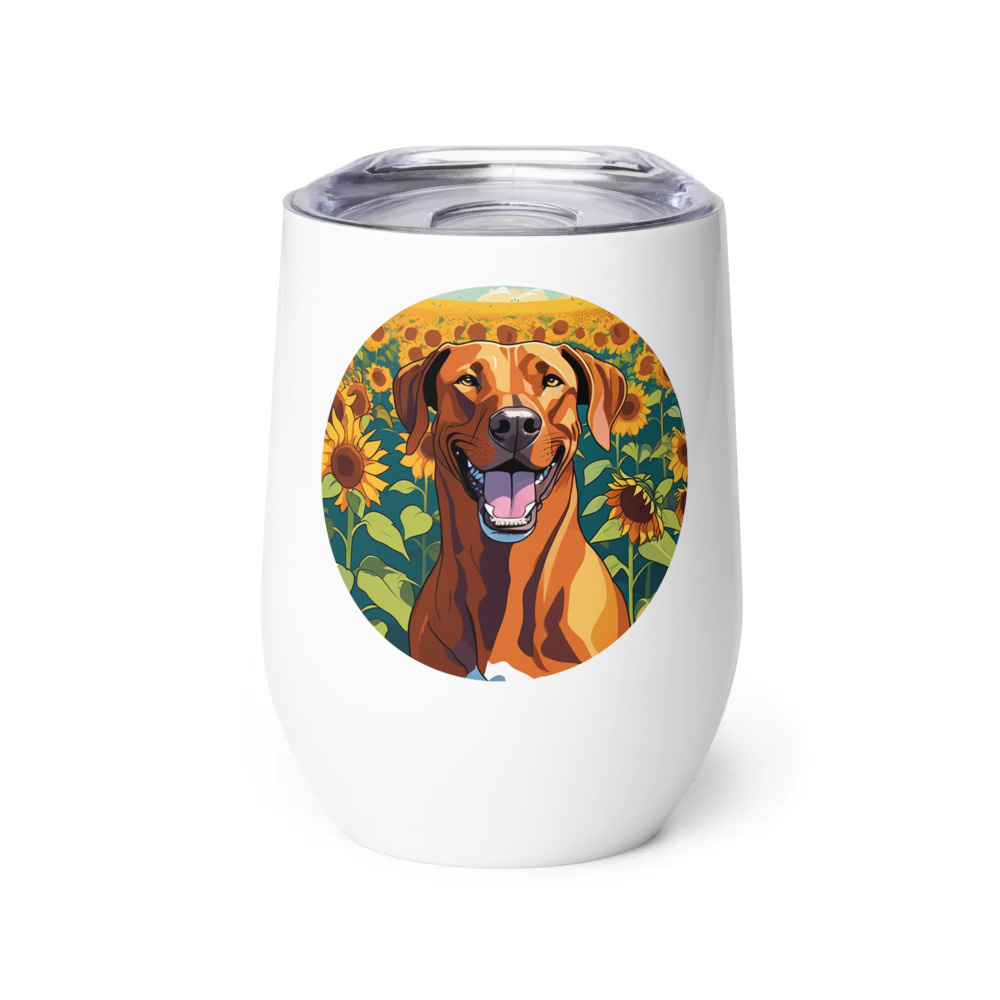 PugMug Custom Rhodesian Ridgeback Wine Tumbler