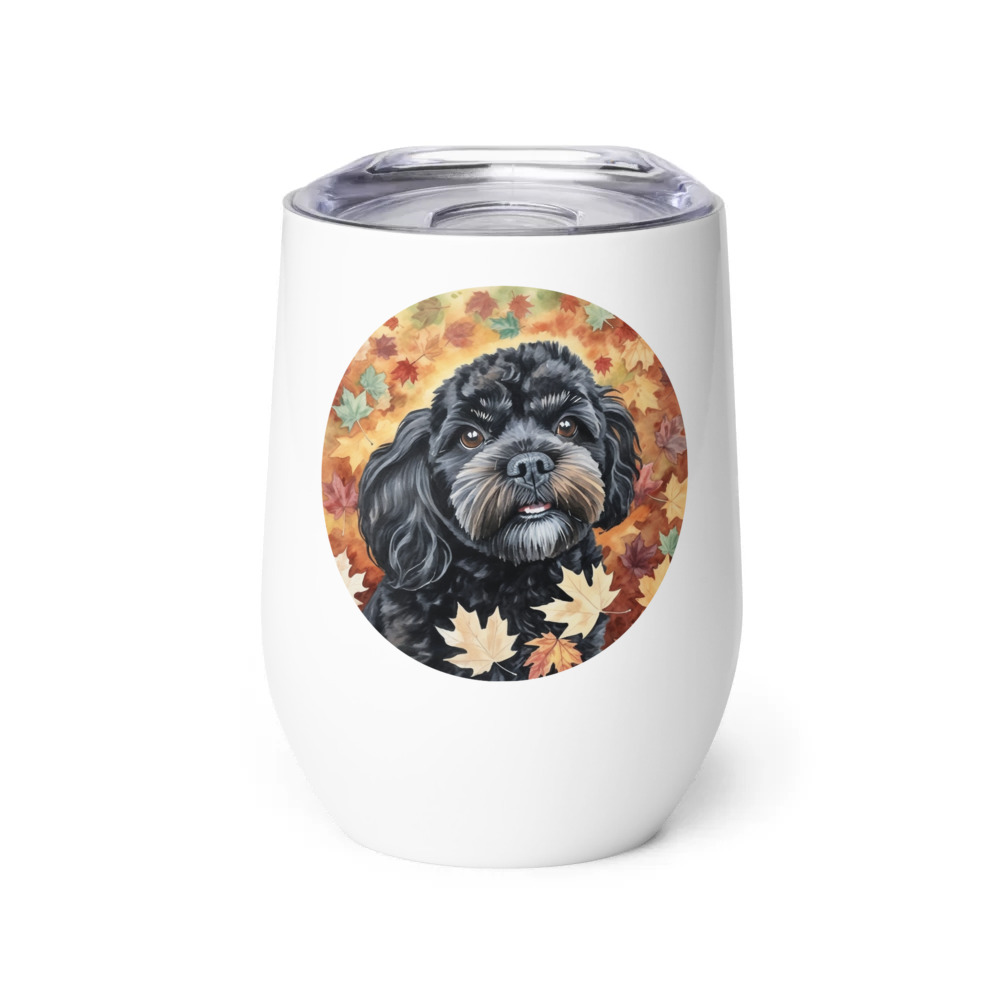 PugMug Custom Lily Wine Tumbler