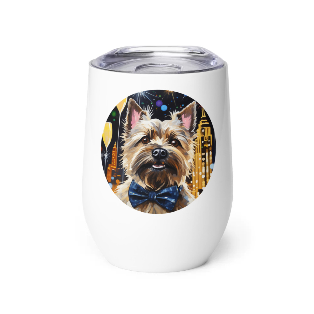 PugMug Custom Cairn Terrier Wine Tumbler