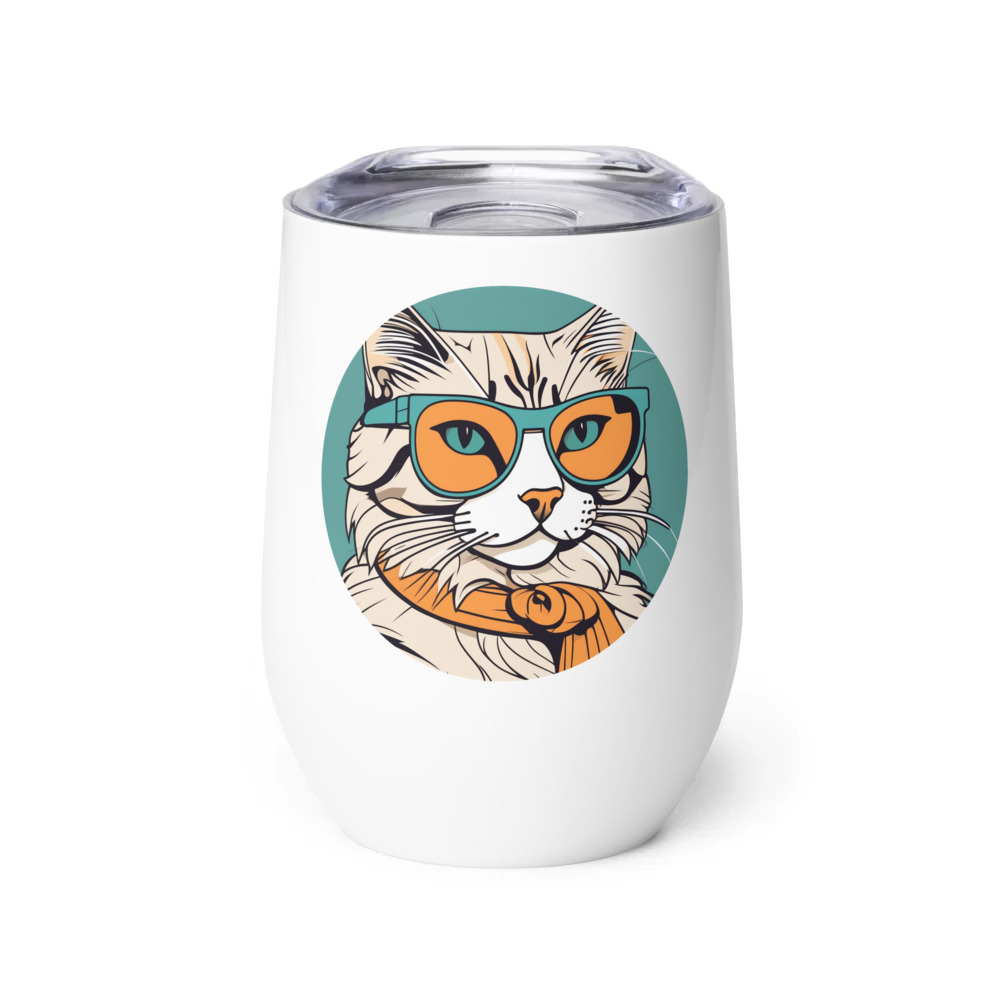 PugMug Custom Tabby Ragdoll Cat Wine Tumbler