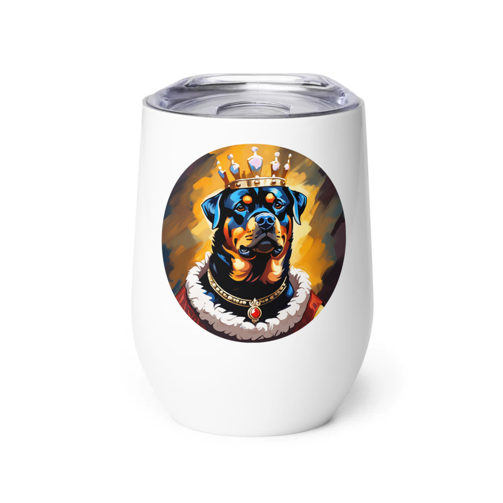 PugMug Custom Rottweiler Wine Tumbler