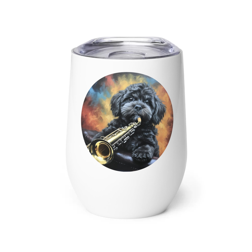 PugMug Custom Lily Wine Tumbler