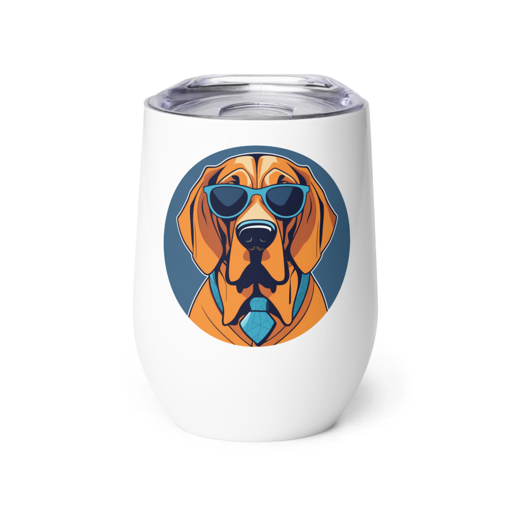 PugMug Custom Bloodhound Wine Tumbler