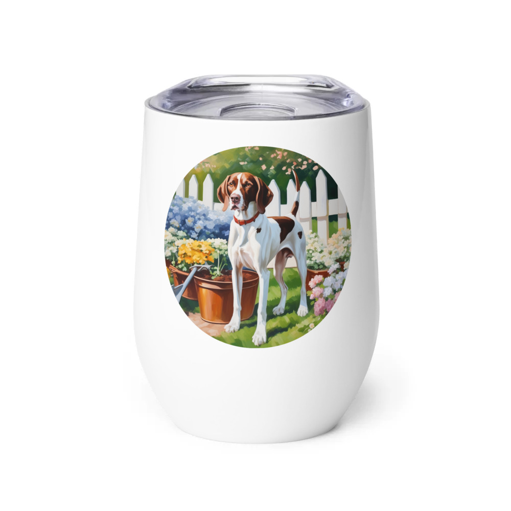 PugMug Custom Pointer Dog Wine Tumbler