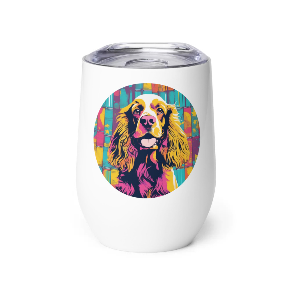 PugMug Custom English Cocker Spaniel Wine Tumbler