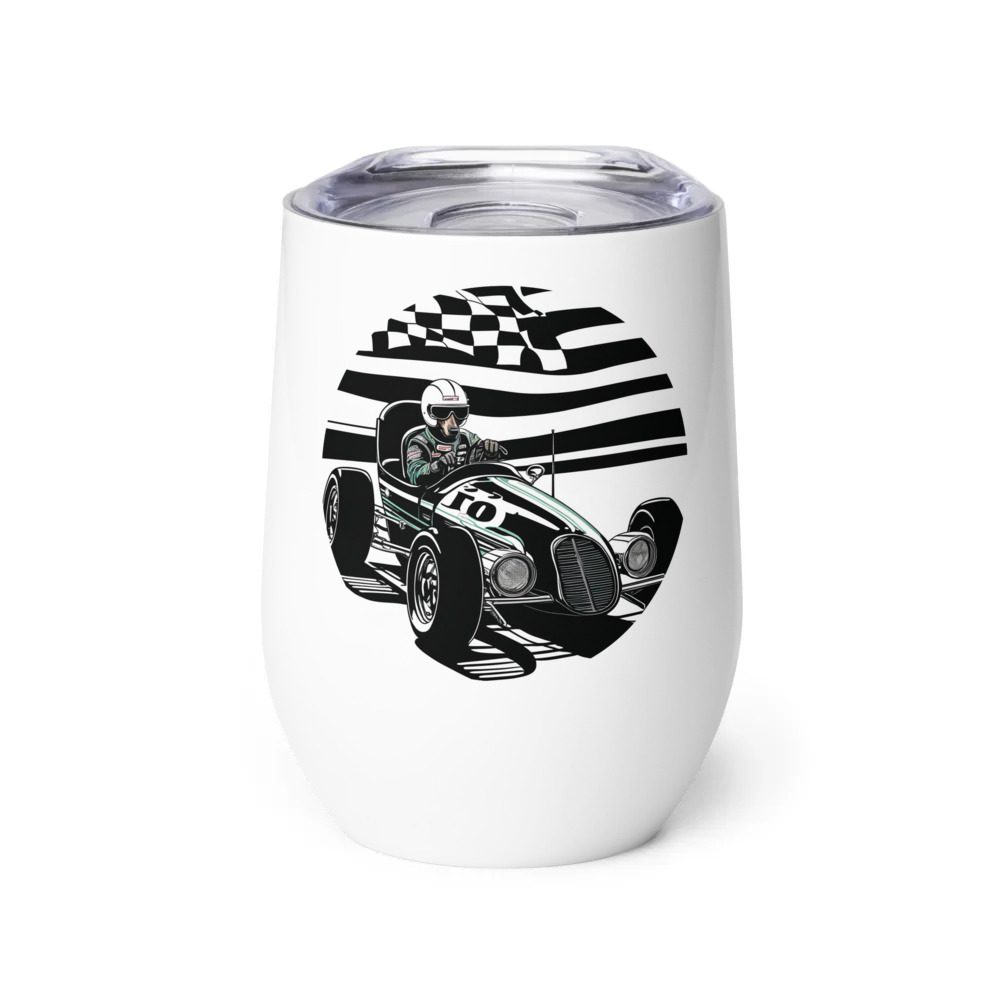 PugMug Custom Black Dachshund Wine Tumbler