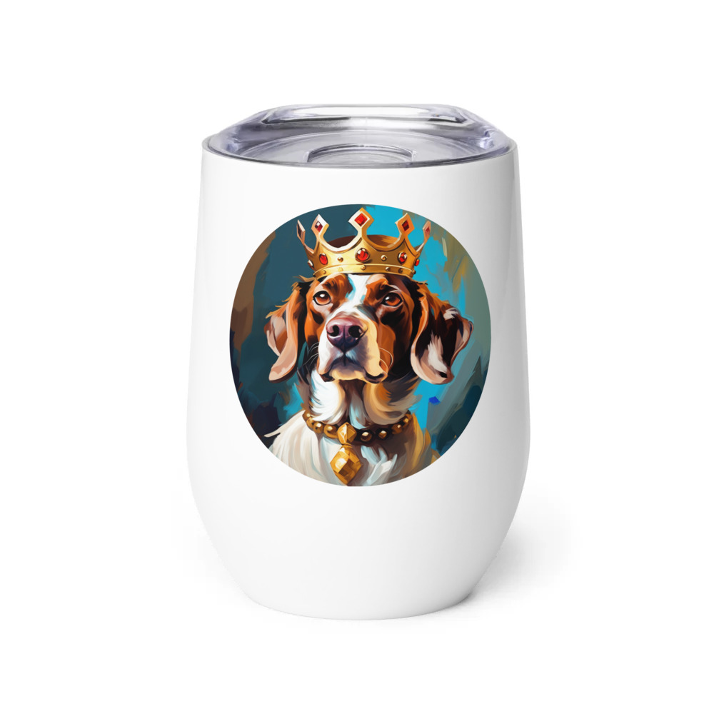 PugMug Custom Pointer Dog Wine Tumbler