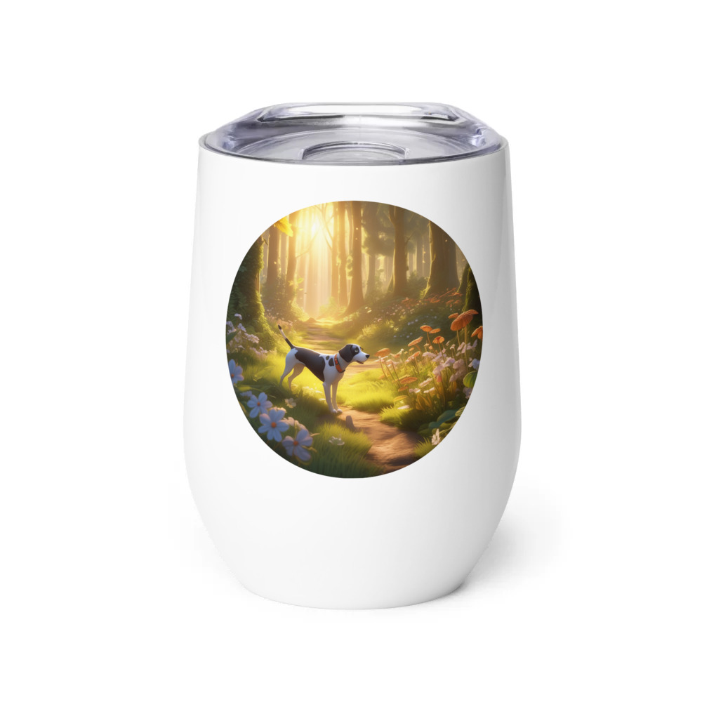 PugMug Custom Pointer Dog Wine Tumbler