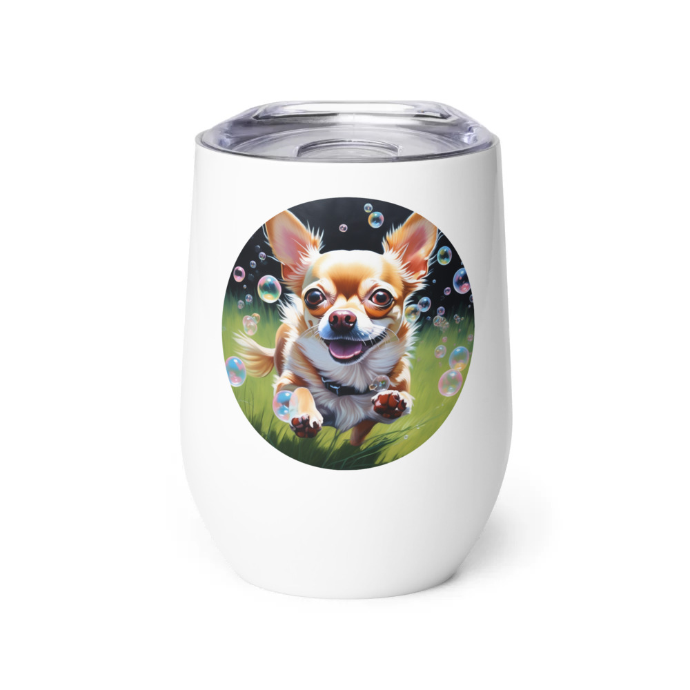 PugMug Custom Chihuahua Wine Tumbler