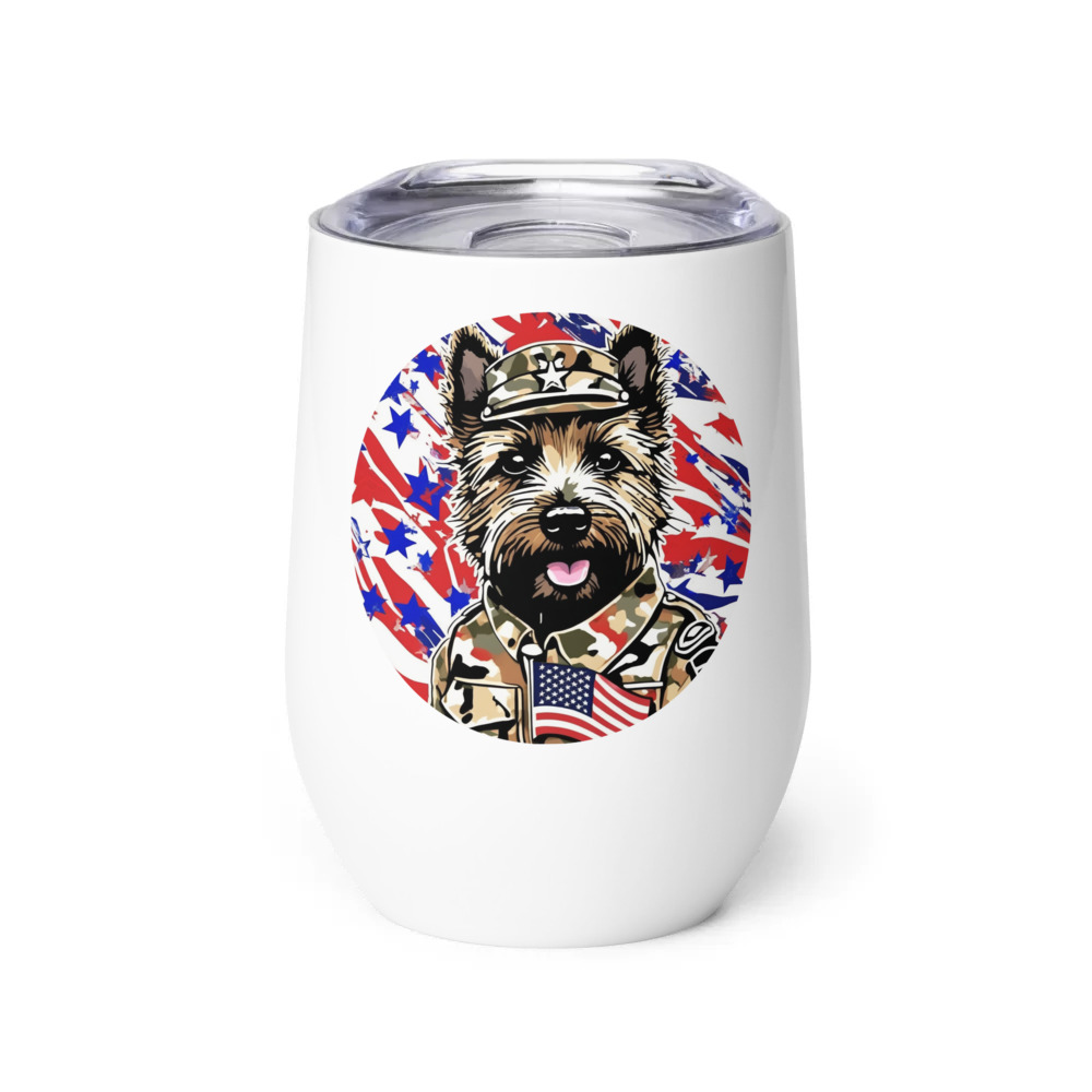 PugMug Custom Cairn Terrier Wine Tumbler