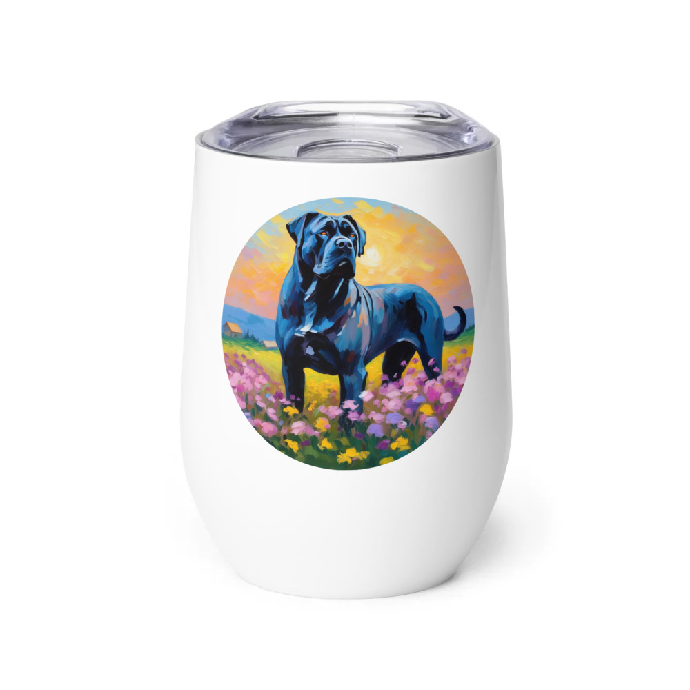 PugMug Custom Cane Corso Wine Tumbler