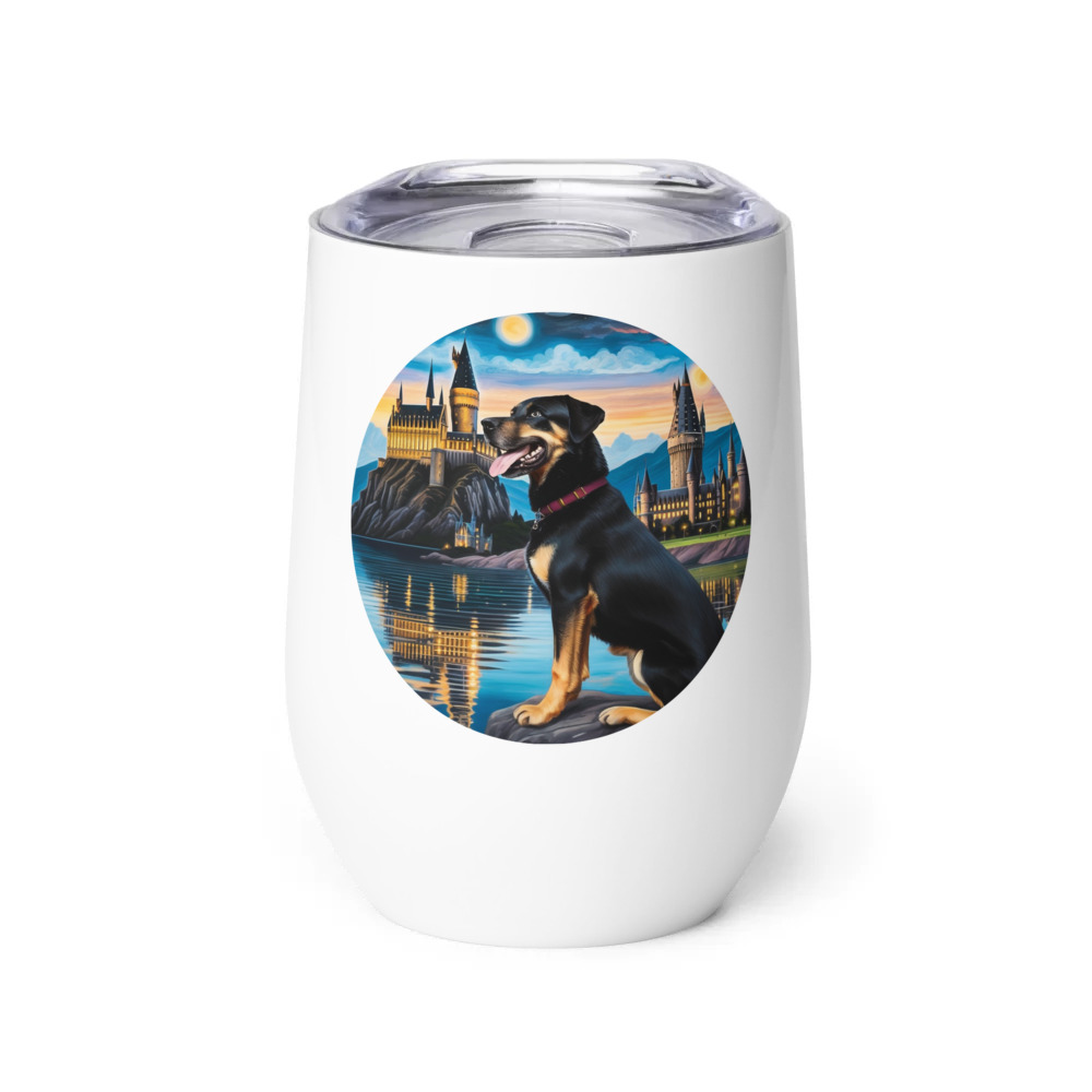 PugMug Custom Blue Wine Tumbler