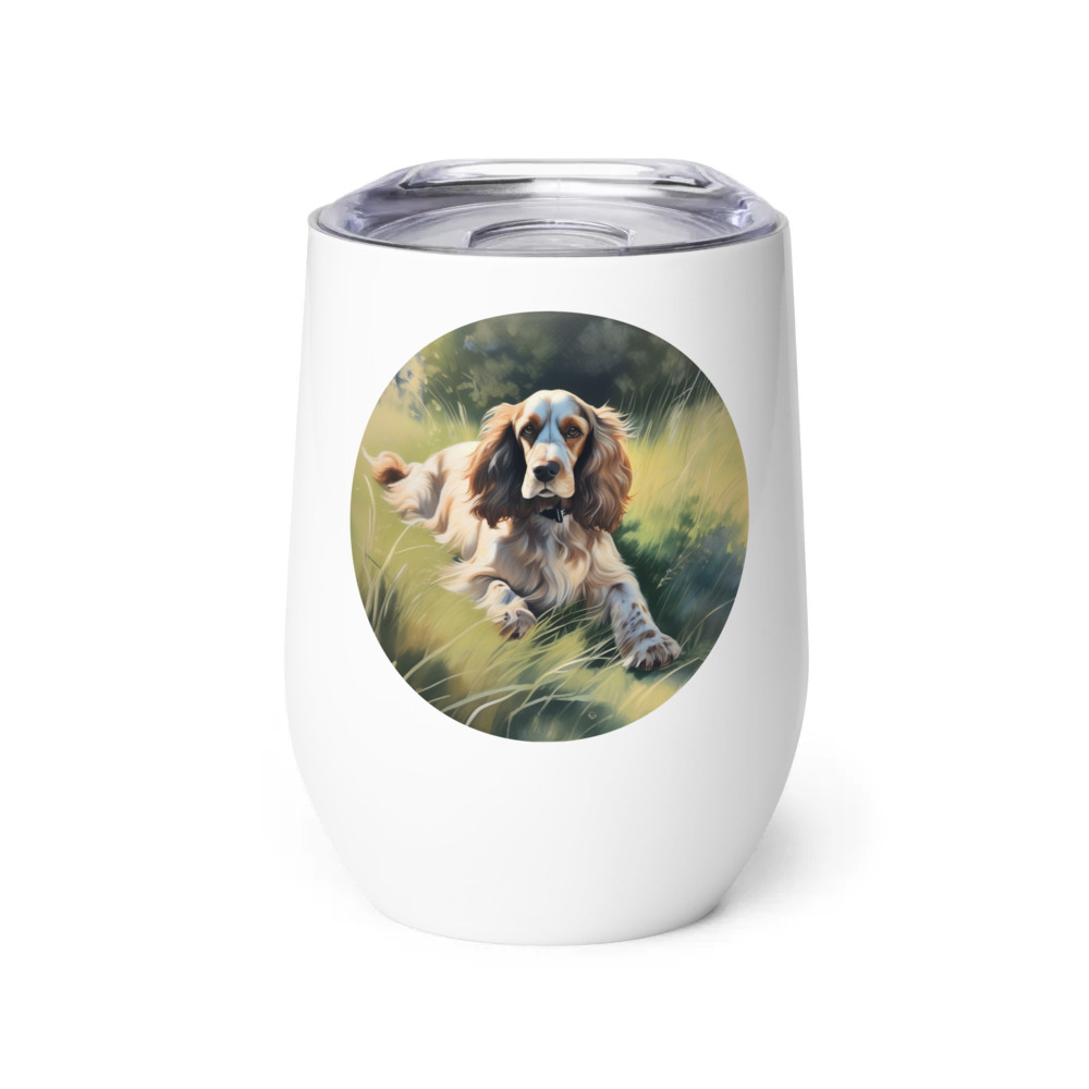 PugMug Custom English Cocker Spaniel Wine Tumbler