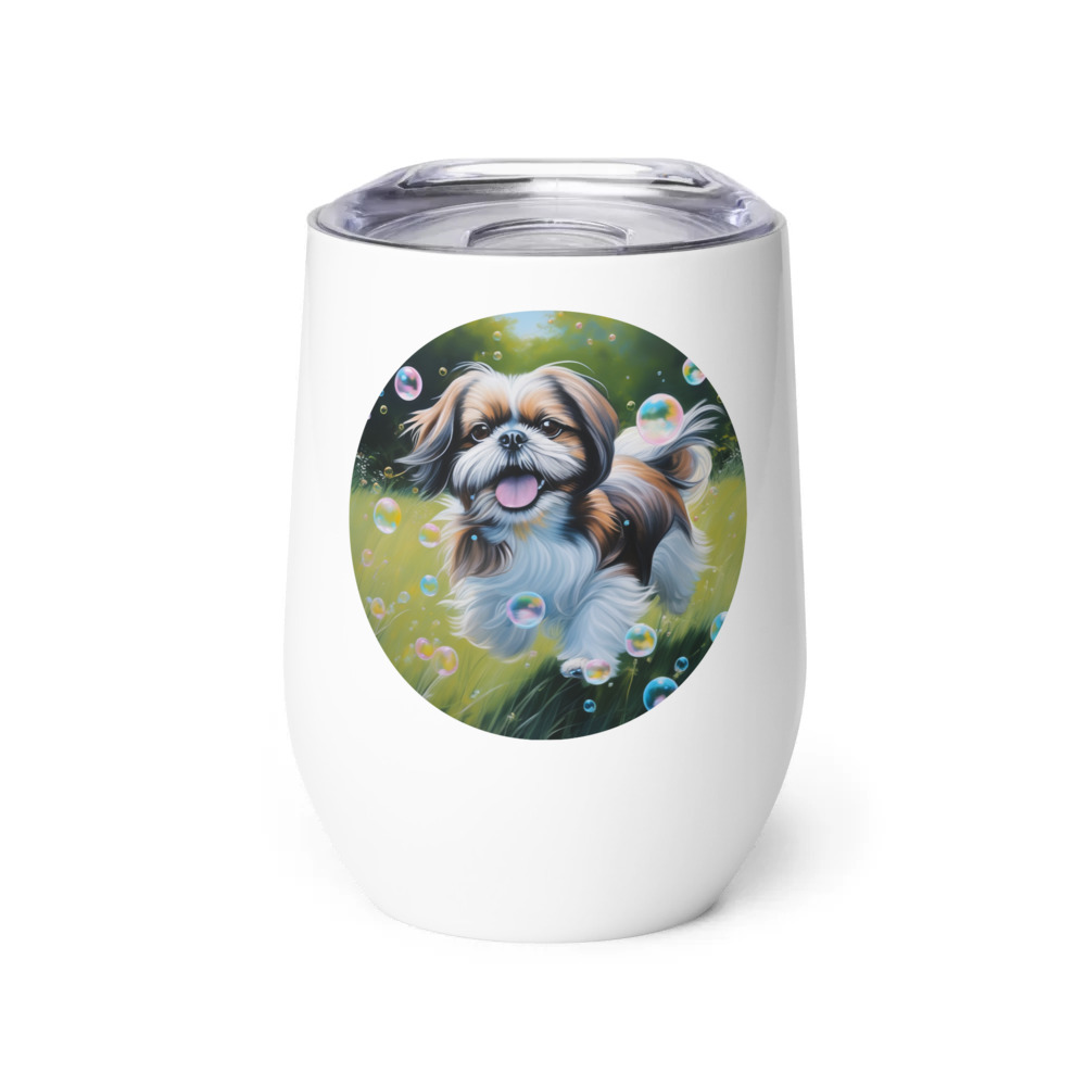PugMug Custom Shih Tzu Wine Tumbler