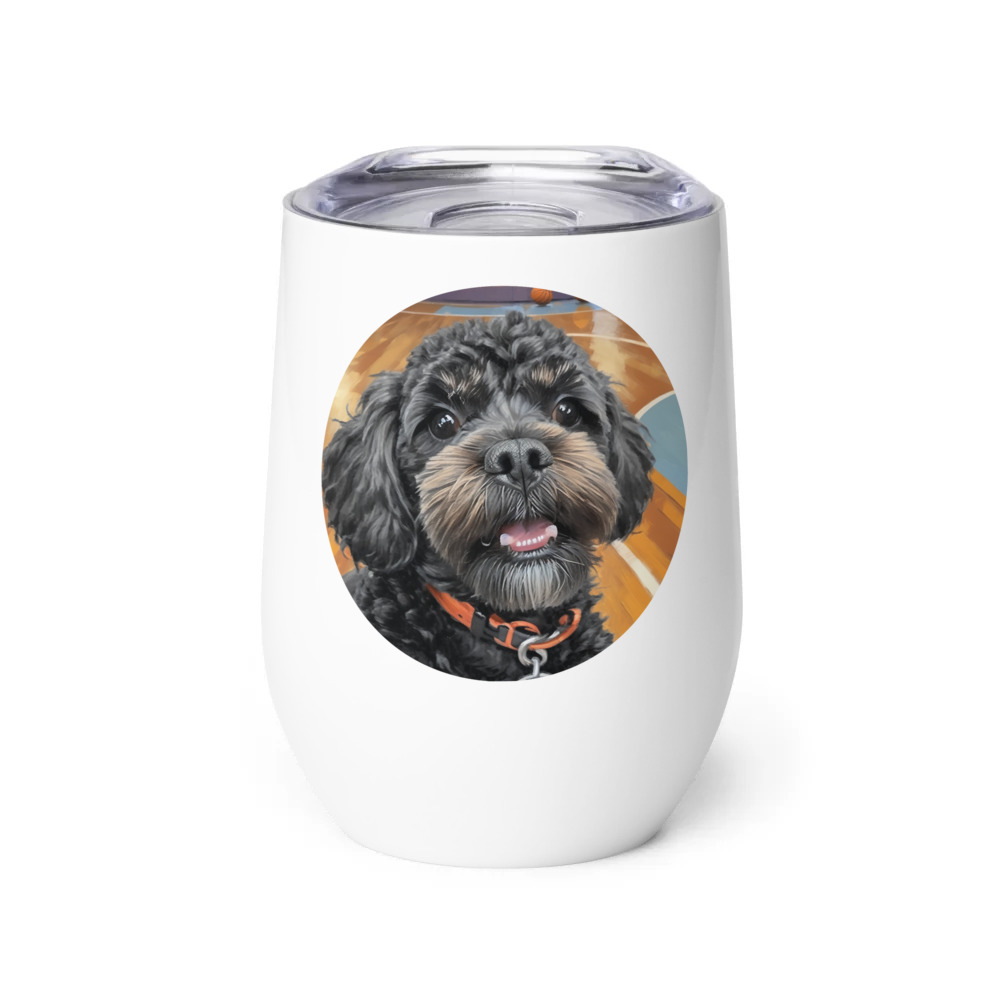PugMug Custom Lily Wine Tumbler