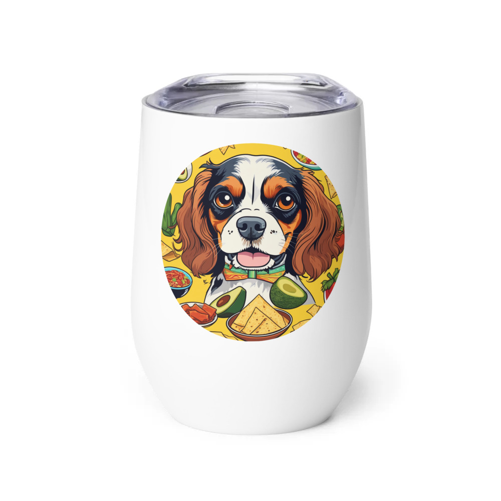 PugMug Custom Cavalier King Charles Spaniel Wine Tumbler