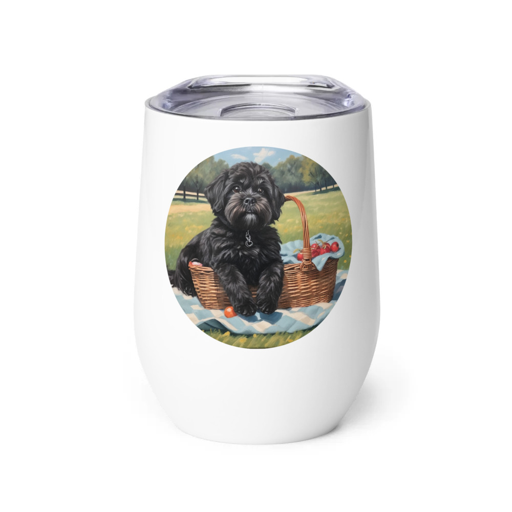 PugMug Custom Lily Wine Tumbler
