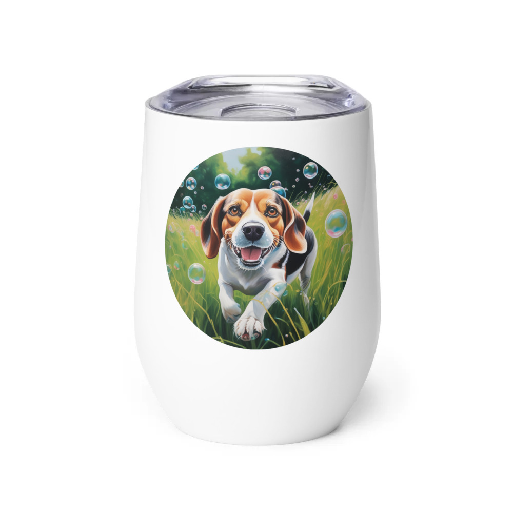 PugMug Custom Beagle Wine Tumbler