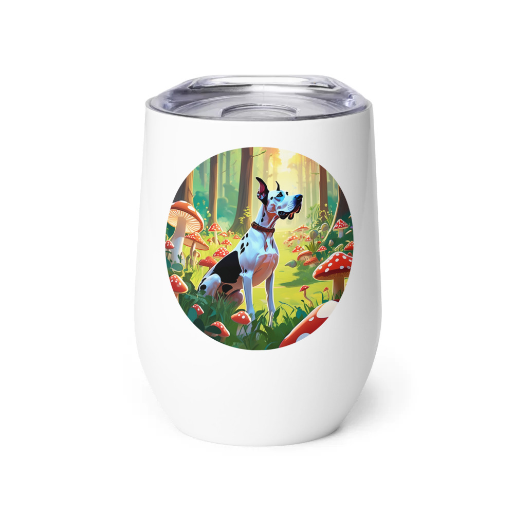 PugMug Custom Great Dane Wine Tumbler
