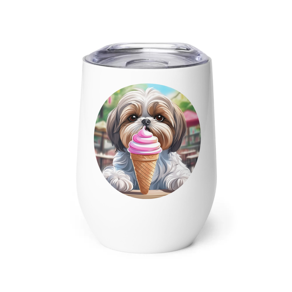 PugMug Custom Shih Tzu Wine Tumbler