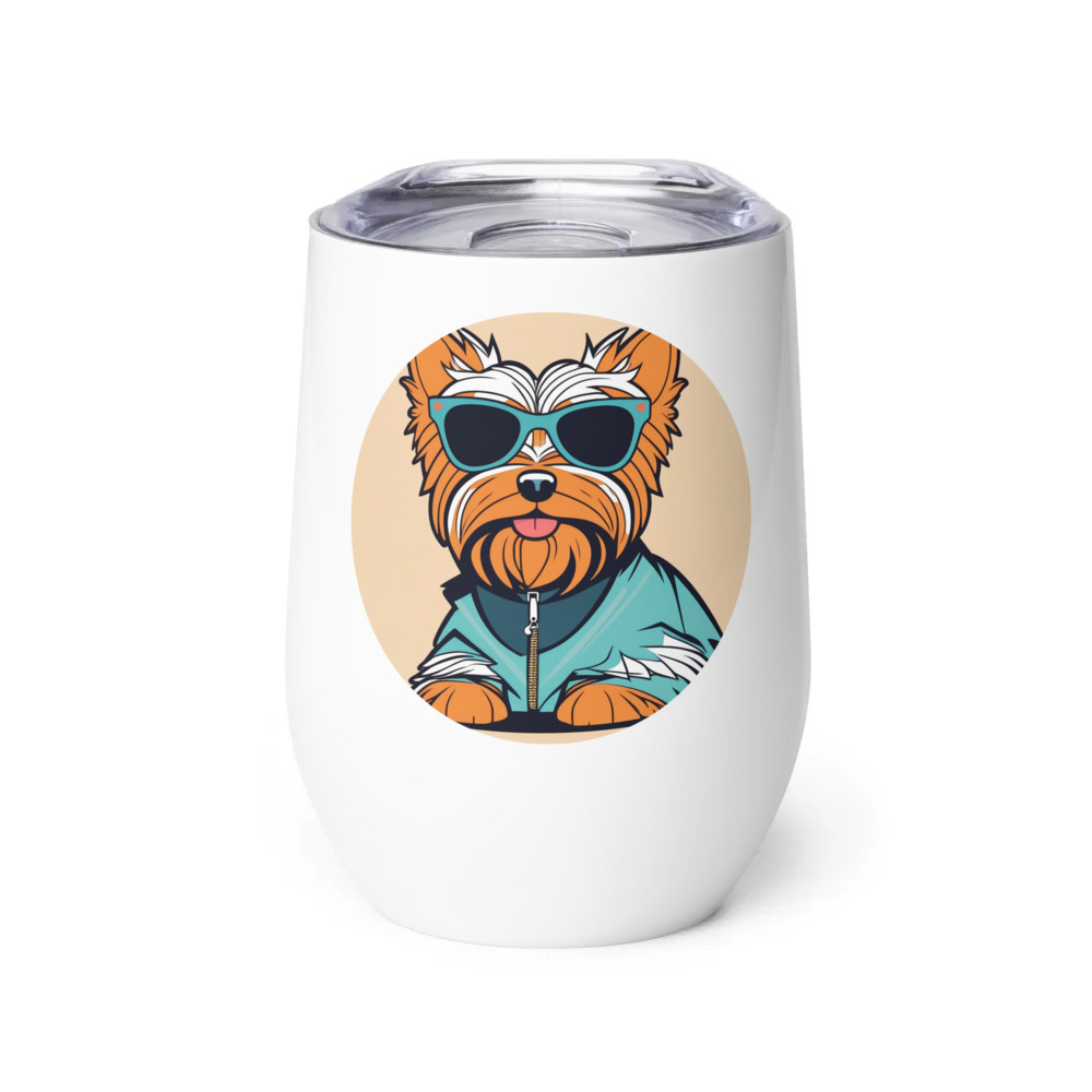 PugMug Custom Yorkshire Terrier Wine Tumbler