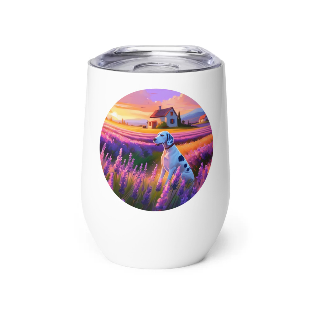 PugMug Custom Pointer Dog Wine Tumbler