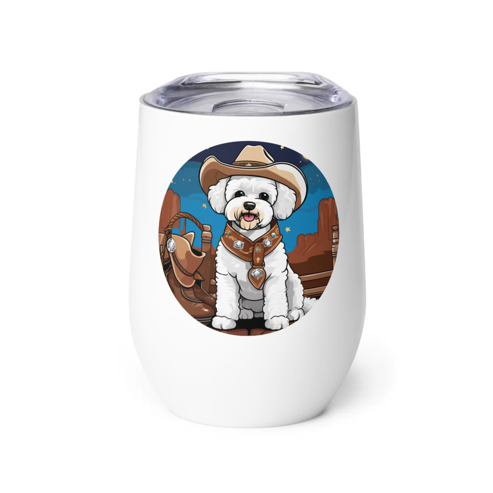 PugMug Custom Bichons Frise Wine Tumbler