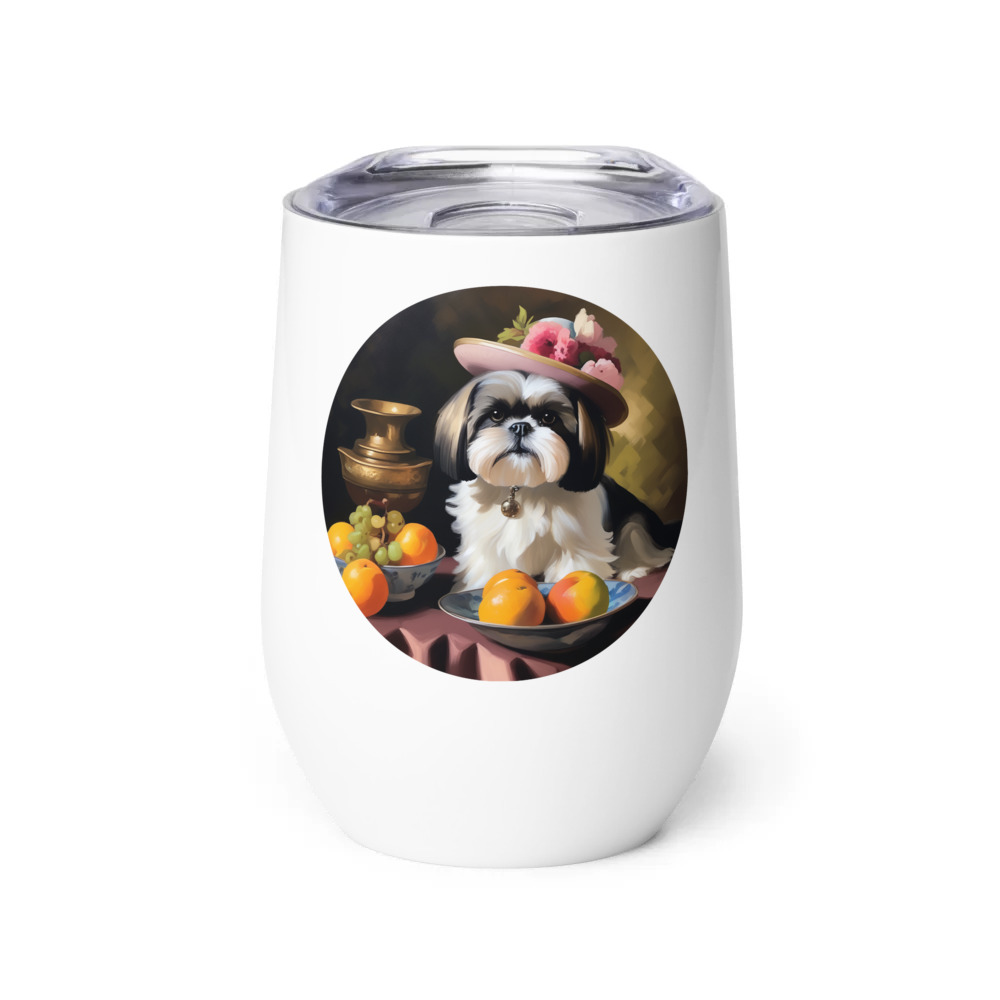 PugMug Custom Shih Tzu Wine Tumbler