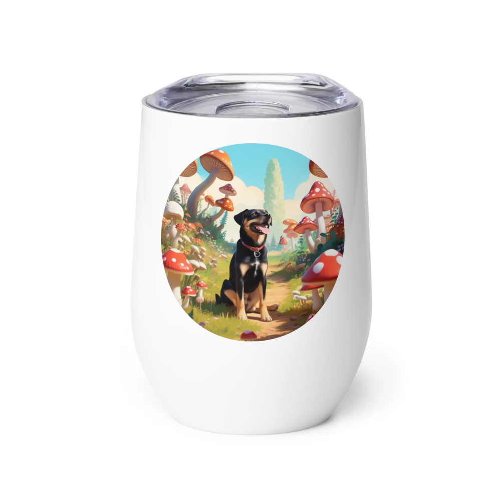PugMug Custom Blue Wine Tumbler