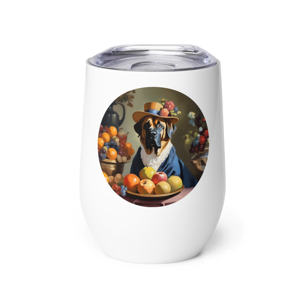 PugMug Custom Mastiff Wine Tumbler