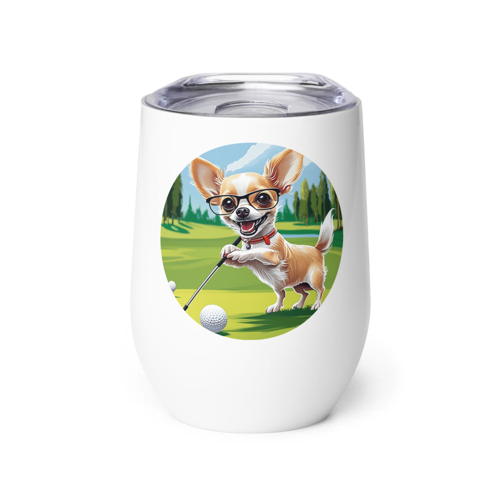 PugMug Custom Chihuahua Wine Tumbler