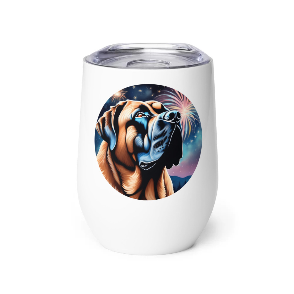 PugMug Custom Mastiff Wine Tumbler