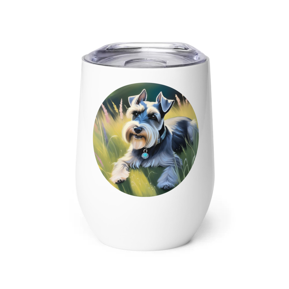 PugMug Custom Miniature Schnauzer Wine Tumbler
