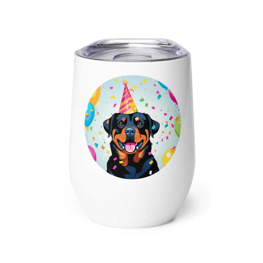 PugMug Custom Rottweiler Wine Tumbler