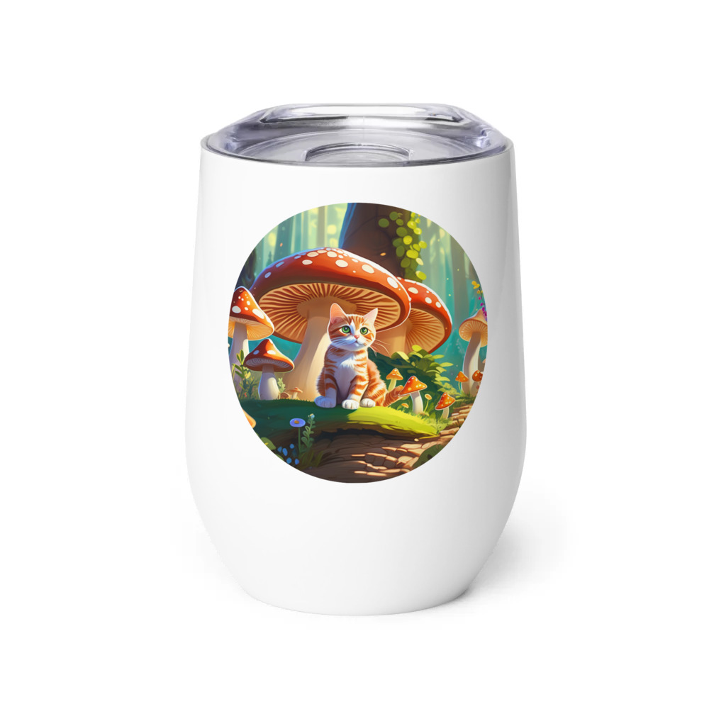 PugMug Custom Tabby Exotic Cat Wine Tumbler
