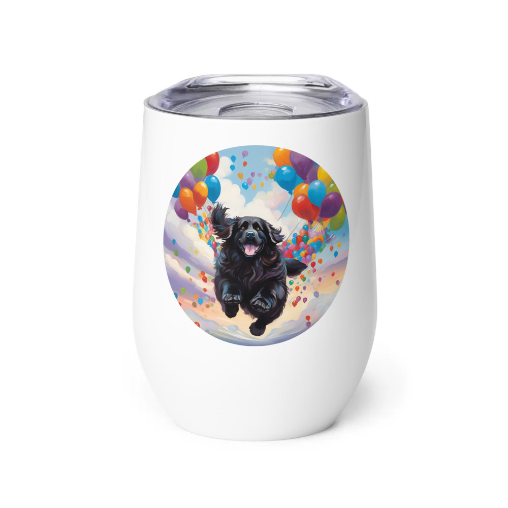 PugMug Custom Newfoundland Wine Tumbler