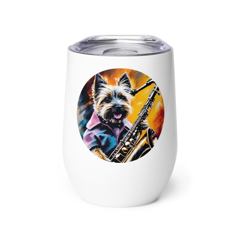 PugMug Custom Cairn Terrier Wine Tumbler
