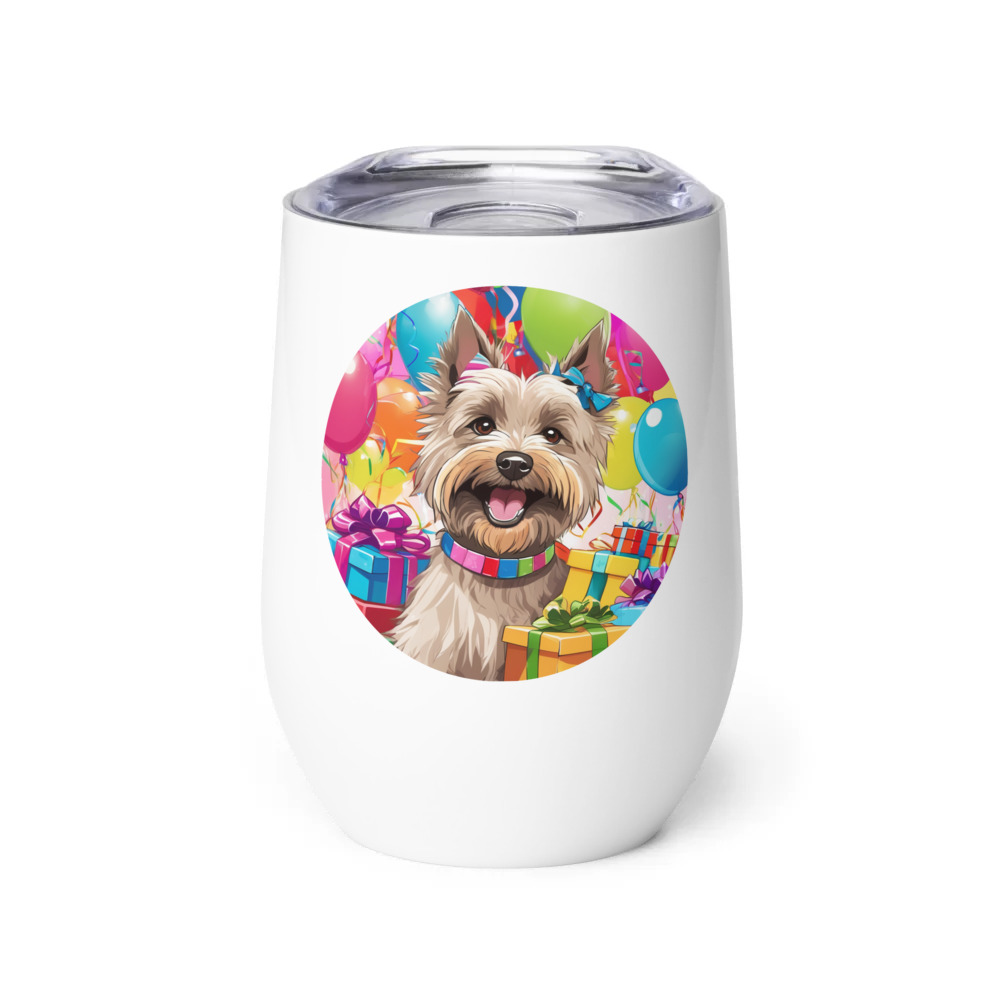 PugMug Custom Cairn Terrier Wine Tumbler