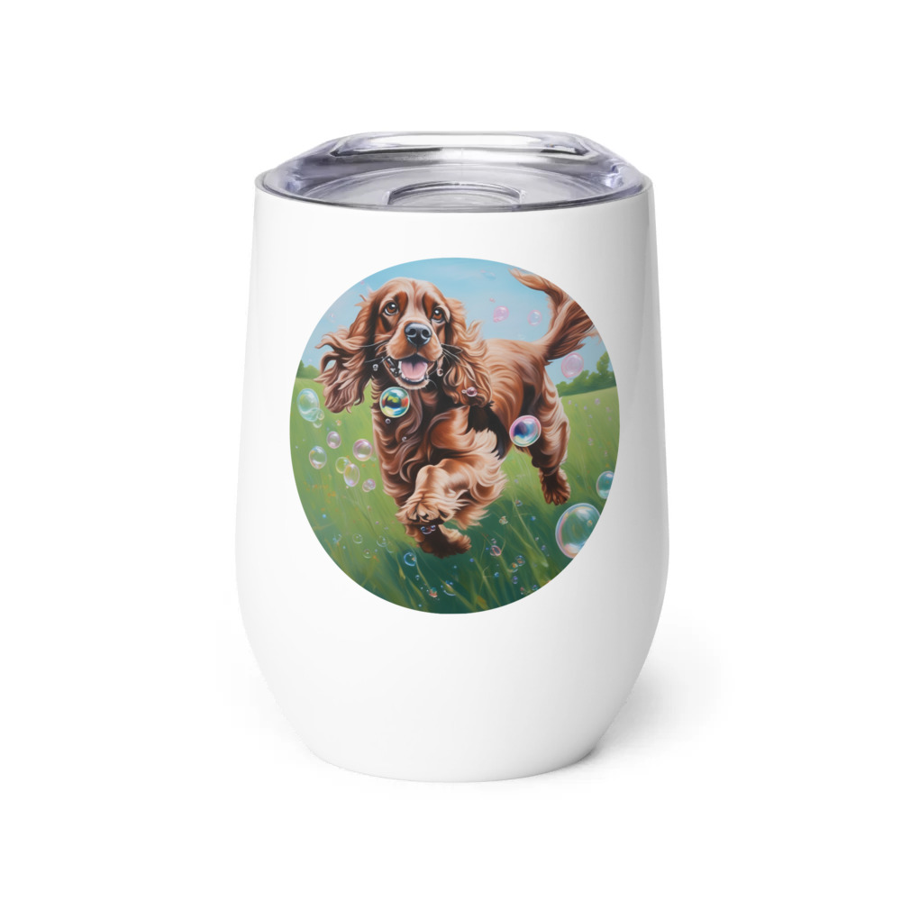 PugMug Custom Cocker Spaniel Wine Tumbler