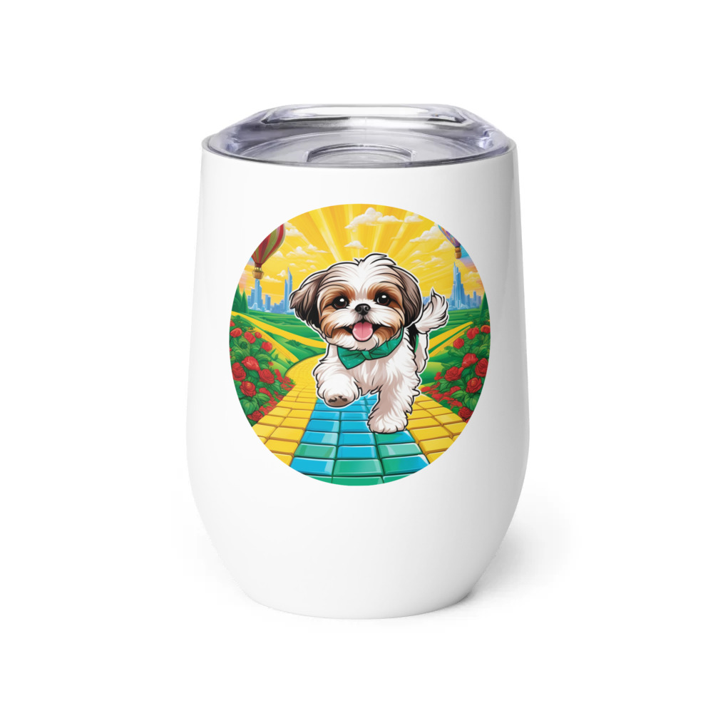 PugMug Custom Shih Tzu Wine Tumbler