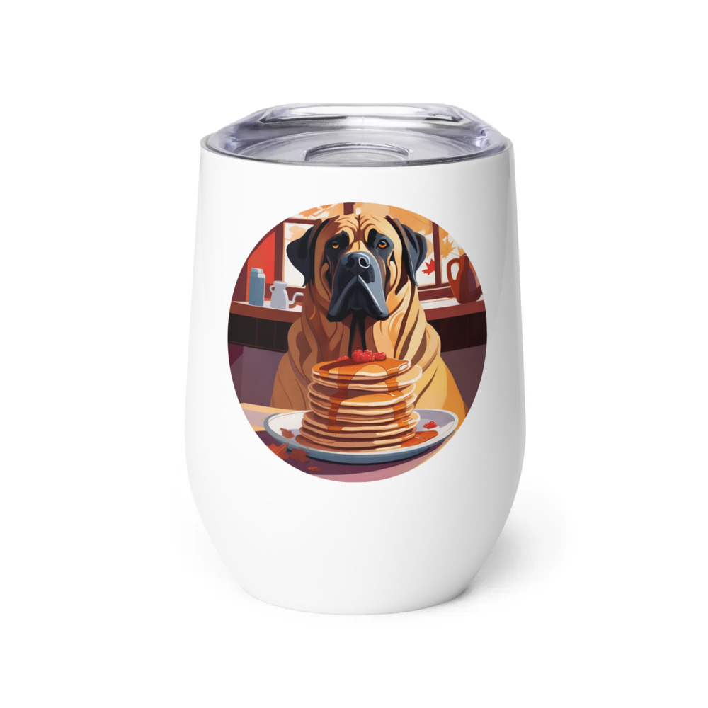 PugMug Custom Mastiff Wine Tumbler