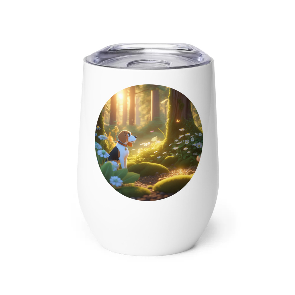 PugMug Custom Beagle Wine Tumbler