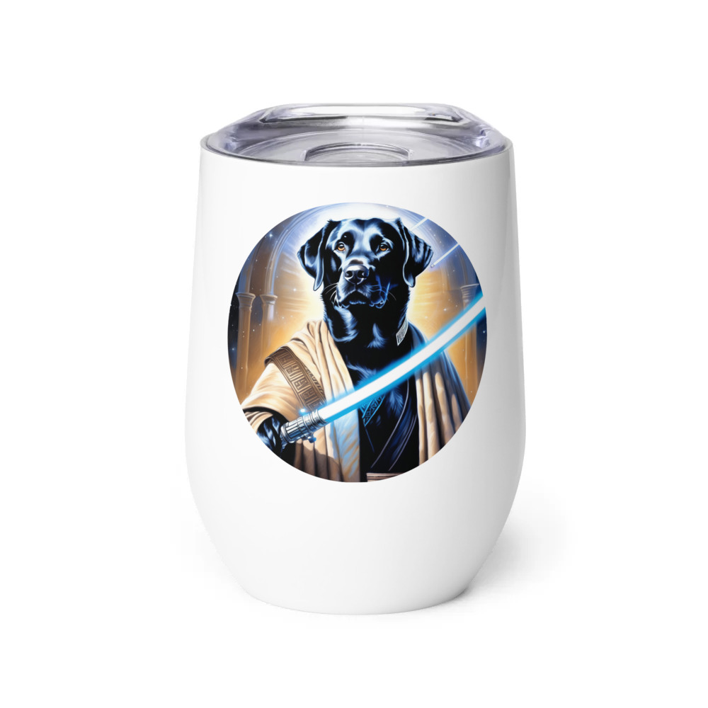 PugMug Custom Black Labrador Retriever Wine Tumbler