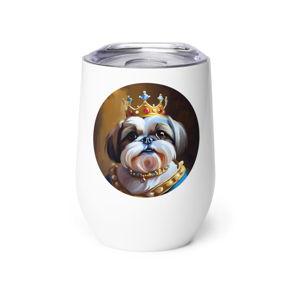 PugMug Custom Shih Tzu Wine Tumbler