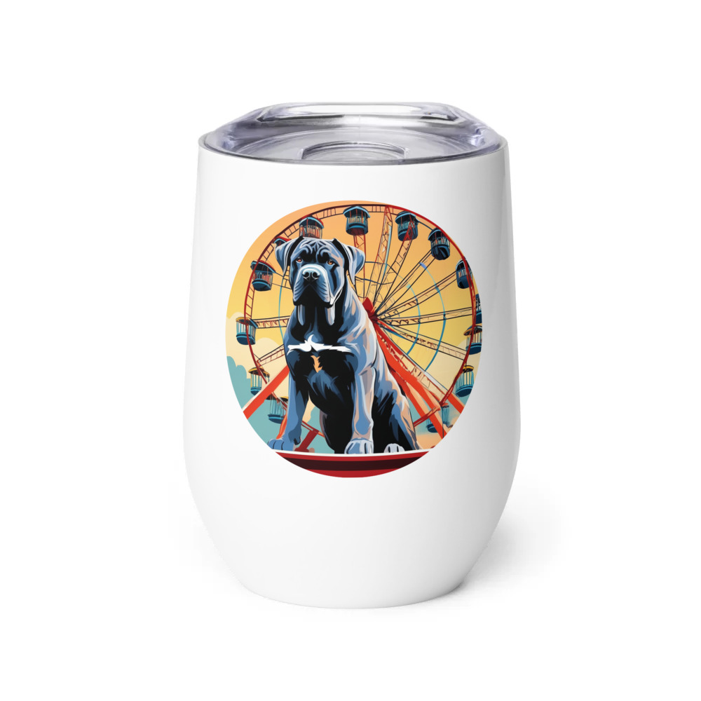 PugMug Custom Cane Corso Wine Tumbler