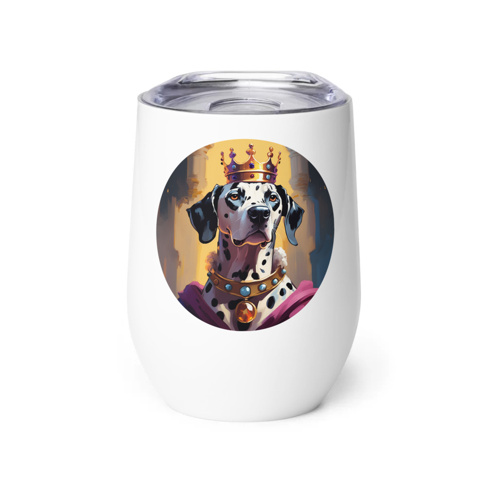 PugMug Custom Dalmatian Wine Tumbler