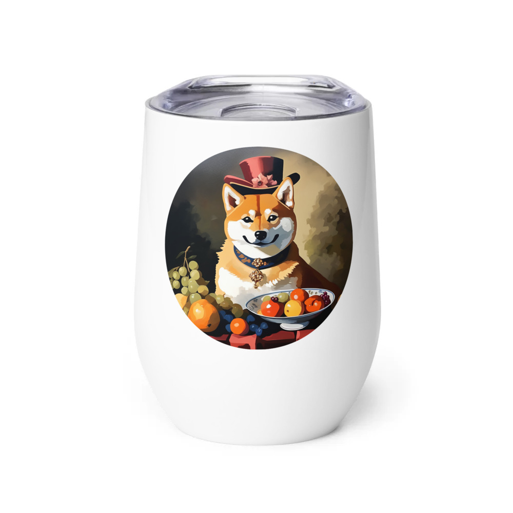 PugMug Custom Shiba Inu Wine Tumbler