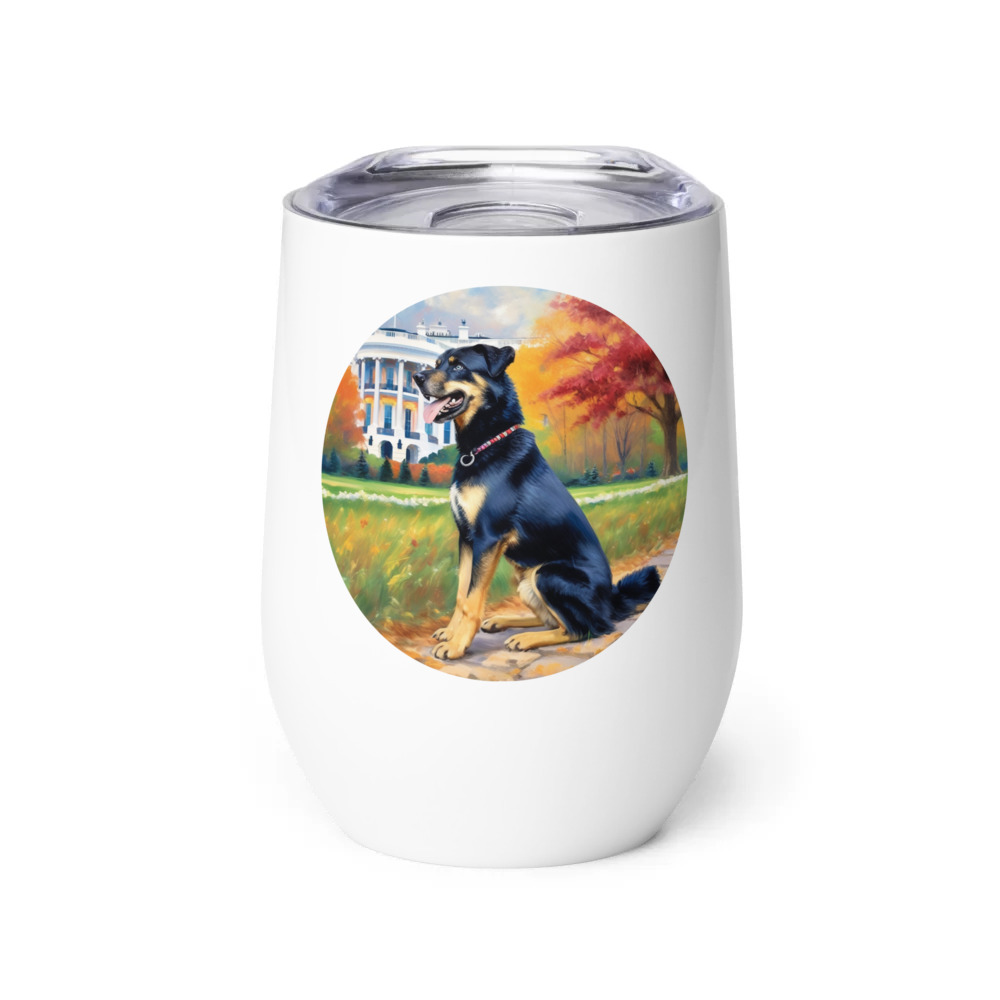 PugMug Custom Blue Wine Tumbler