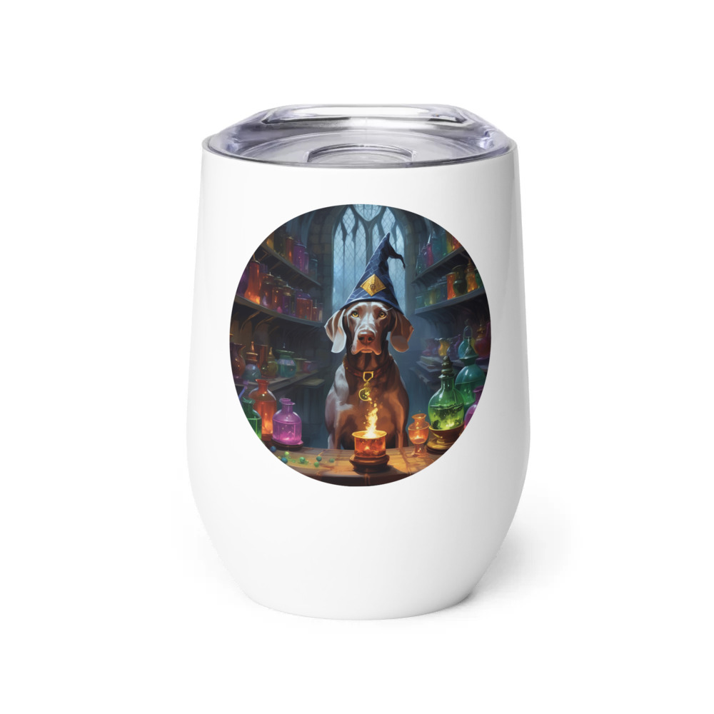 PugMug Custom Weimaraner Wine Tumbler