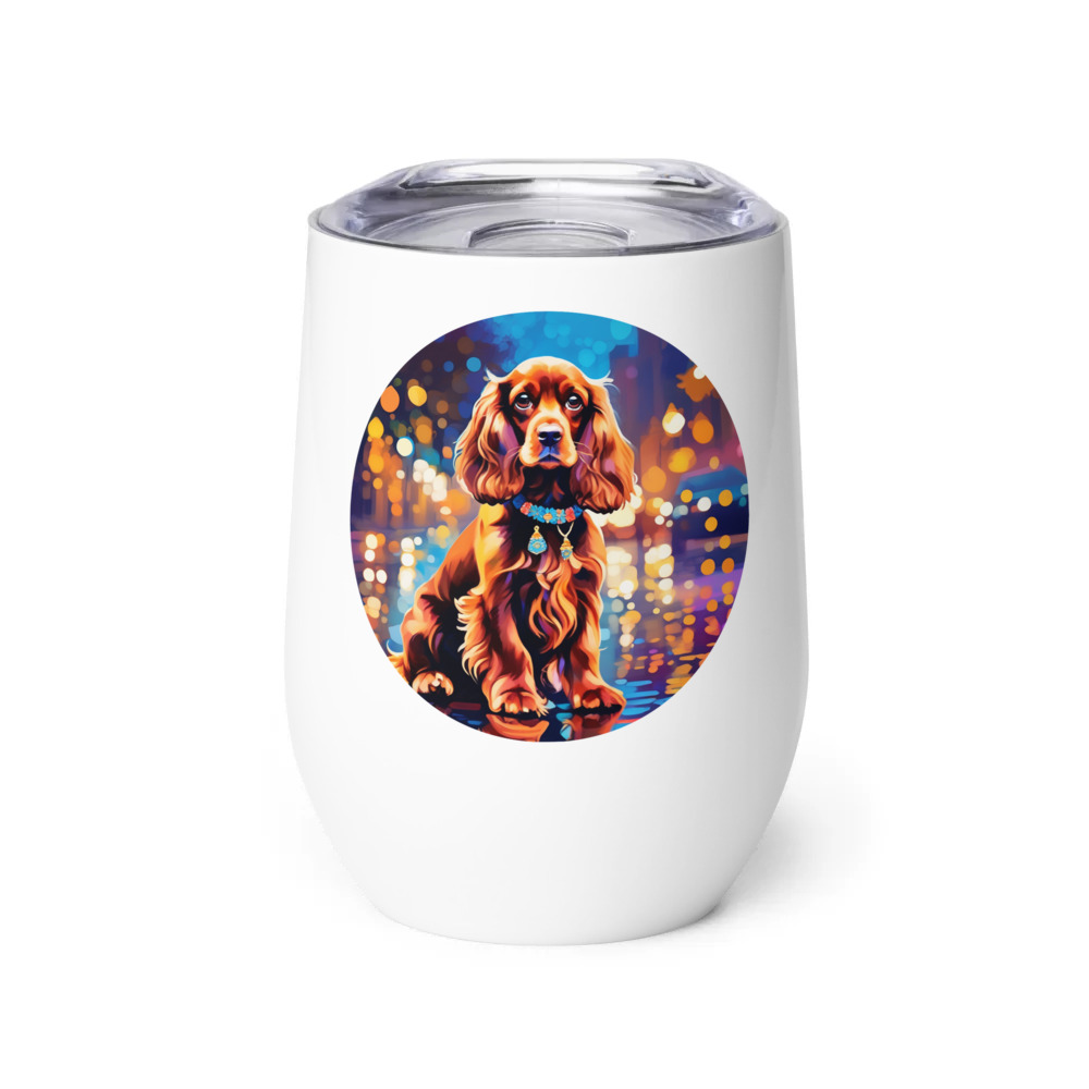PugMug Custom English Cocker Spaniel Wine Tumbler